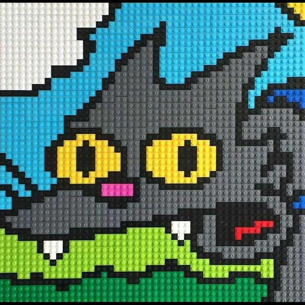 mistfunk's tweet photo. Mistigram: this #Lego #pixelart portrait of #TheSimpsons' pet cat #SnowballII was made by @Lego48x48 and included in the television-themed MIST1320 artpack collection. https://t.co/hlwRGjmOxH https://t.co/XKNSi3Oeke