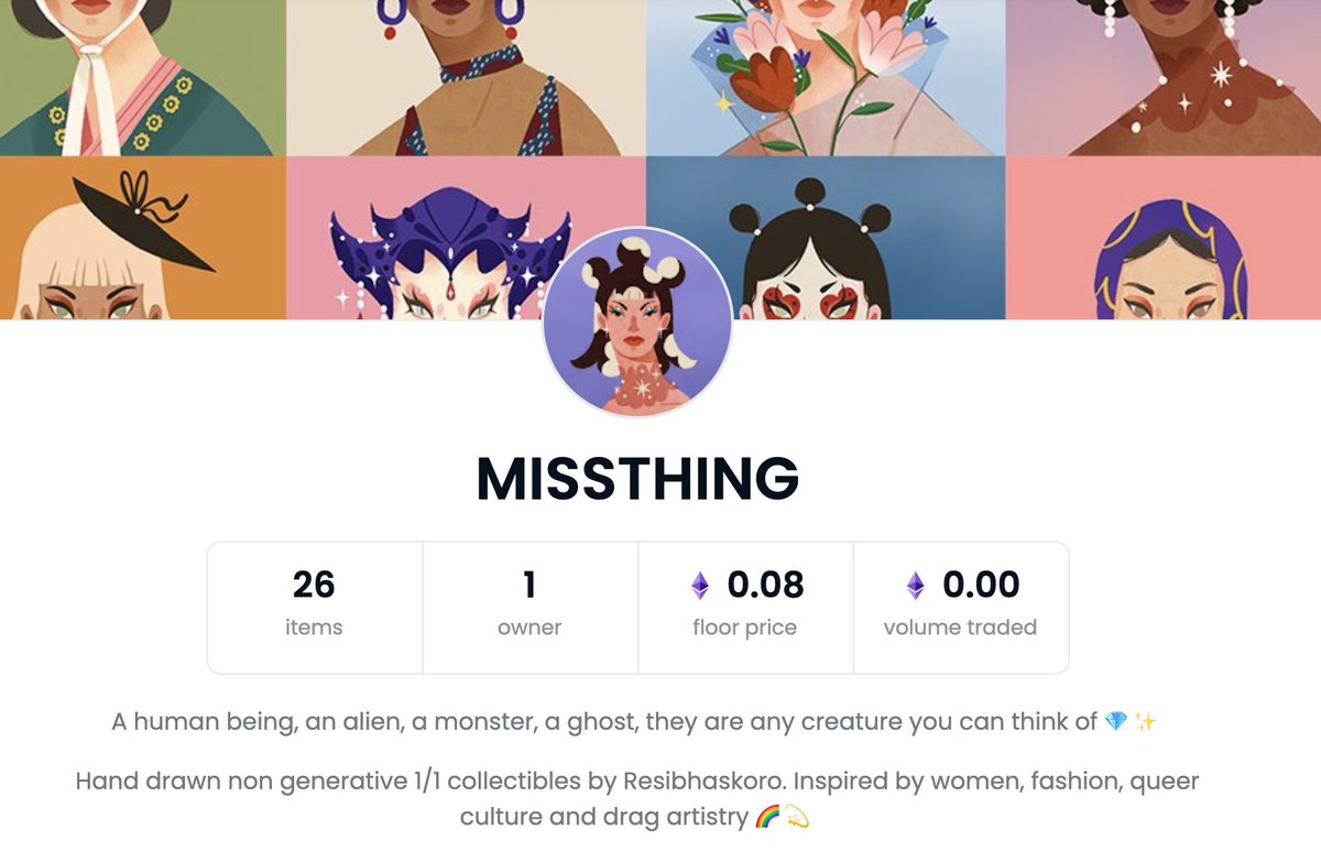 resibhaskoro's tweet photo. found a few fake Miss Thing collection, please help report these scammer! they also use my personal work smh🤒🚨 @opensea  

🚨https://t.co/op4VvjDAGw

🚨https://t.co/zRI1xJ9zmN

🚨https://t.co/WsewqpRNk2

🚨https://t.co/zzVAU4evNI https://t.co/rdDp7xSXgS
