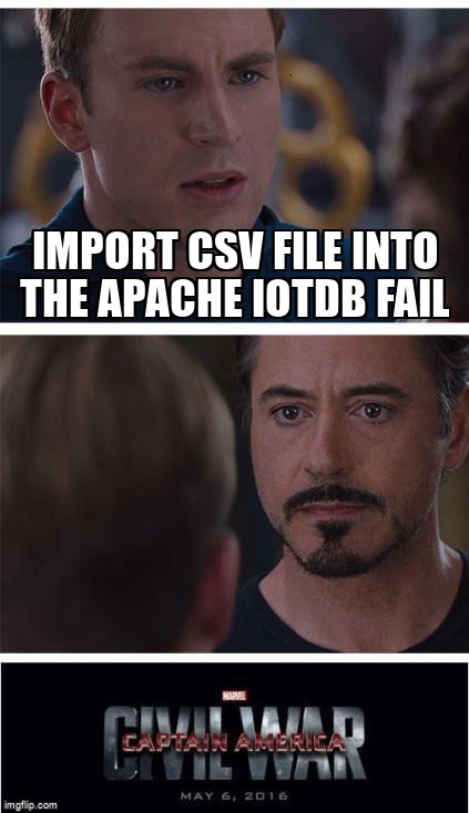 overflow_meme's tweet image. import csv file into the Apache IoTDB fail stackoverflow.com/questions/7177… #apacheiotdb #iotdb
