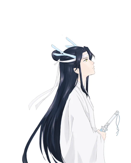 藍湛完成あとは背景。頑張る#魔道祖師 #mdzs 