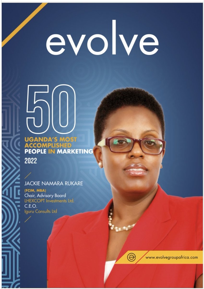 Thank you for bestowing me with this honour. I remain committed to developing and mentoring professional marketers.
@EvolveAfrica1 @UMS_Marketer @MATABACUS1 @umunkozi @stanbicug @Airtel_Ug @UgandaBreweries @Unilever @VodafoneGroup