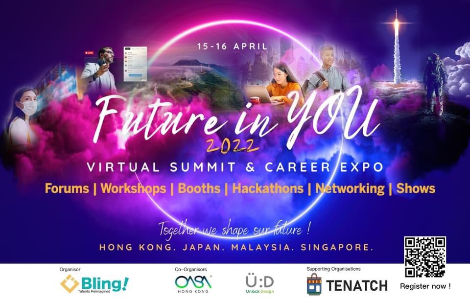 tenatch10's tweet photo. We are so honoured to inform you that we will be participating in the Future in YOU 2022 Virtual Summit &amp; Career Expo on April 15th and 16th

https://t.co/xMPVveGV93 

#hongkong #japan #malaysia #singapore #FutureinYOU2022 #virtualsummit #careerexpo #startup #future https://t.co/Fjemf2ngTi