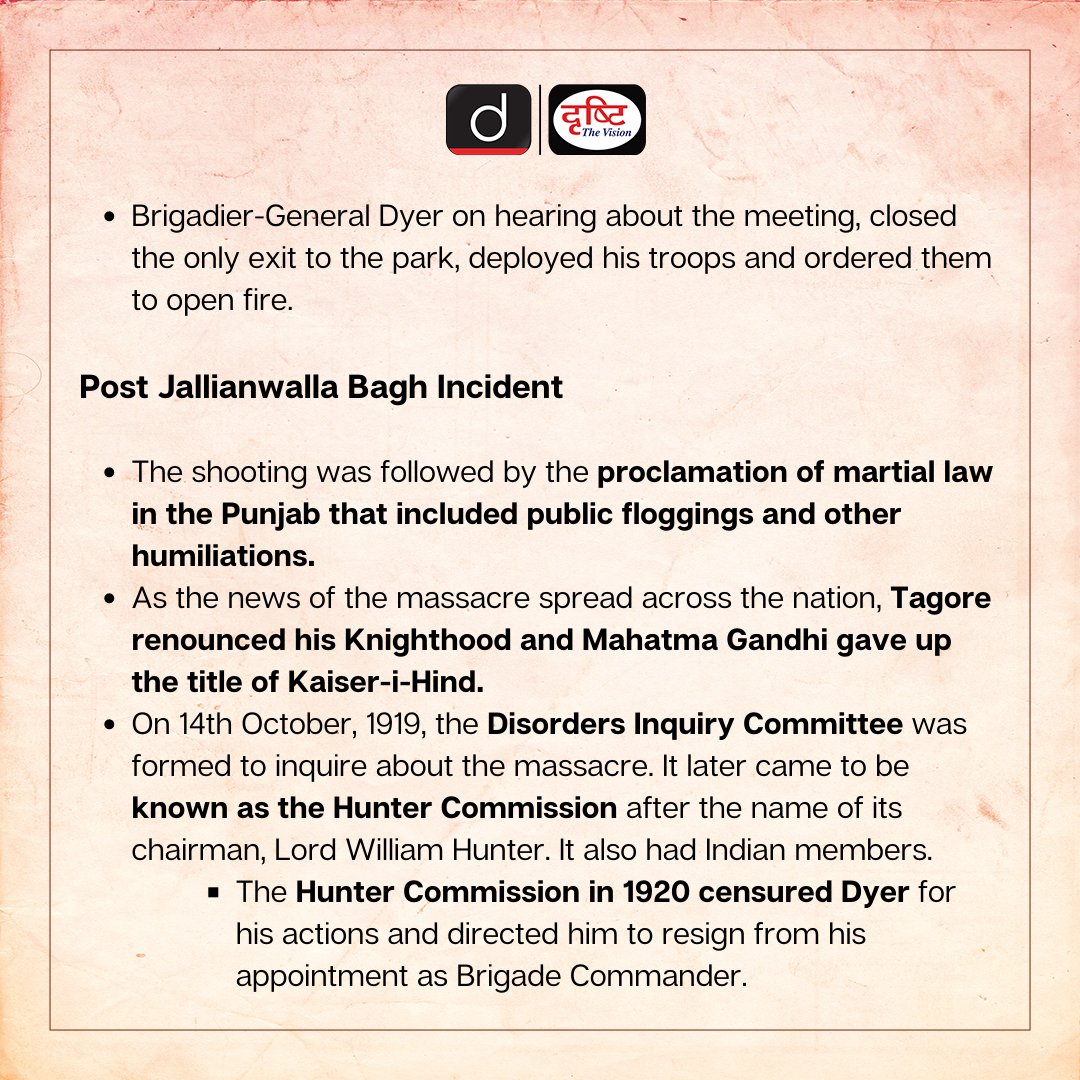 drishtiiaseng's tweet photo. Drishti IAS pays its tribute to the lives which were lost at the Jallianwala Bagh massacre. We pray for their families and hope their souls are at peace.
#JallianwalaBagh #Heritage #Massacre #Colonial #Army #HumanRights #Tribute #IndianHistory #DrishtiIAS #DrishtiIASEnglish https://t.co/lE5aHpT1Us