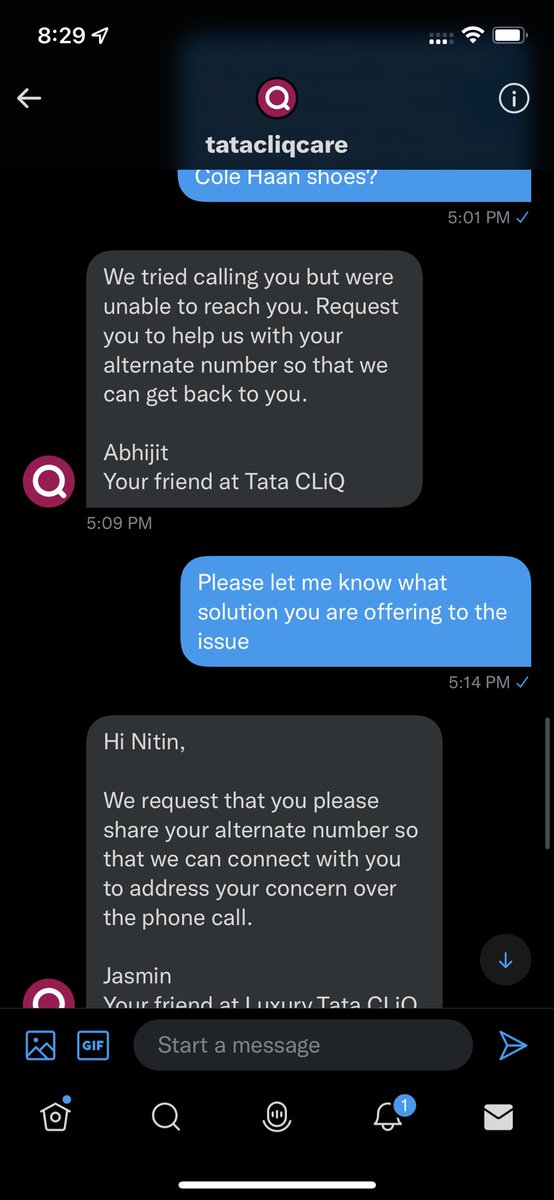 nitinkaushal's tweet photo. After wasting time for more than a week I have been told this nonsense from @TATACLiQLuxury. I have been cheated by @TATACLiQLuxury @TataCompanies. Legal action to follow... https://t.co/pf0EA9UNZB