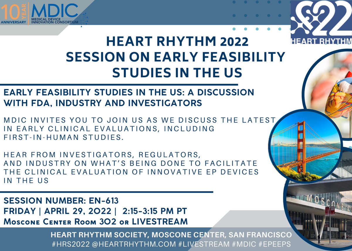 A unique session coming to HRS 2022. Discussion of Early Feasibility Studies for EP in the US. Perspective of FDA, Investigators, and industry. Come and contribute to the discussion!