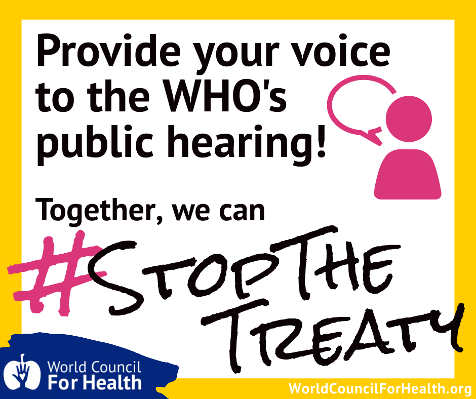 WCH_Org's tweet photo. Just over 10 hours left to make your voice heard! #StopTheTreaty 

Will the @WHO listen to the will of the people?

https://t.co/DKi8cnxmEU https://t.co/e5YzqrePWa
