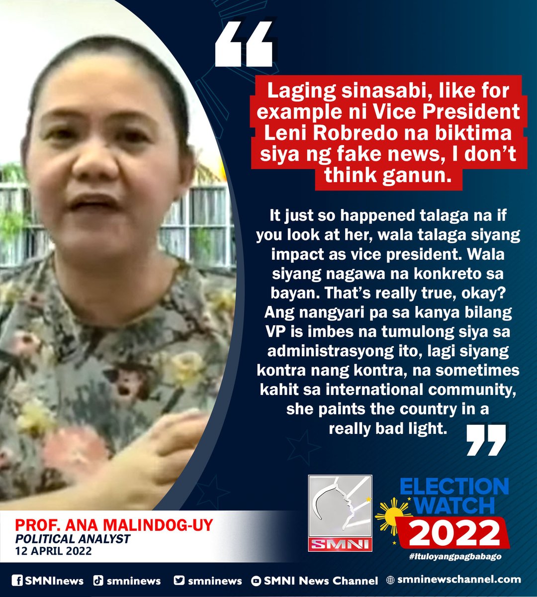smninews's tweet photo. Prof. Anna: Wala talaga siyang impact as vice president https://t.co/lu5oyJf5Sd