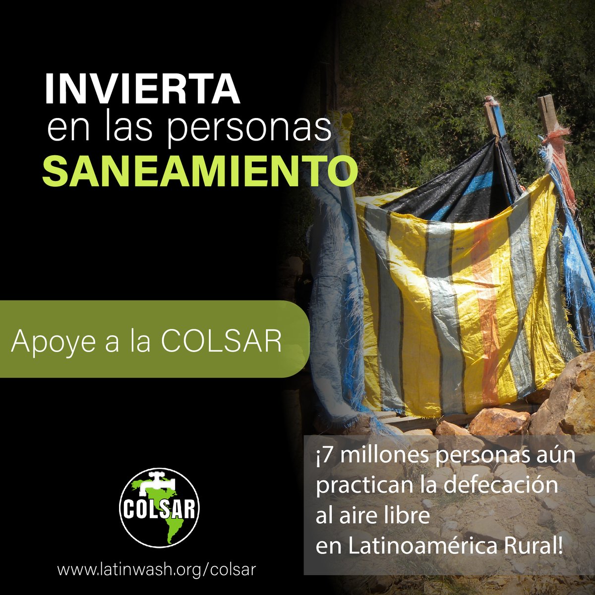 LatinWASH's tweet photo. INVIERTA en las personas
SANEAMIENTO
¡Apoye a las organizaciones miembros del Grupo #COLSAR para que más personas de Latinoamérica Rural tengan acceso al saneamiento seguro!👇
https://t.co/MQMt3RCbrM https://t.co/QvVcbHiWkm