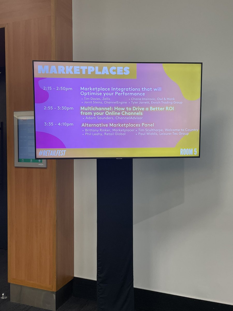 Looking forward to the next session by Adam Saunders from @channeladvisor on how to drive better RÓI from online channels! #ecommerce #multichannel #retailfest <a href="/RetailGlobalAU/">Retail Global Gold Coast</a>