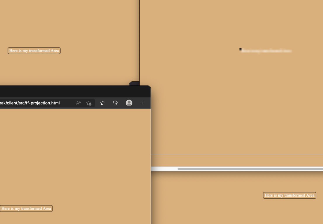 Hey <a href="/FirefoxSupport/">⛔️ Firefox Support ⛔️</a> folks: FF99 (and 100beta) have breaking perspective/transform-style/scaling issues. Here's Chrome, Safari, Edge and Firefox all with the same HTML. Breaks the three.js CSS3dRenderer. Guess which one is FF :(