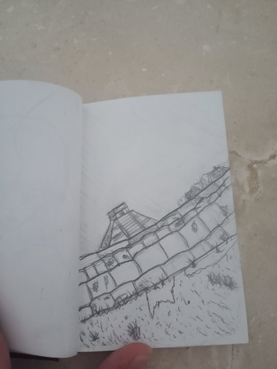 I finally have internet again and I take this opportunity to show you this drawing I made 
#drawing #Pencildrawing #sketchbook #pencil #illustration #Mexico #DrawingLandscape #landscape