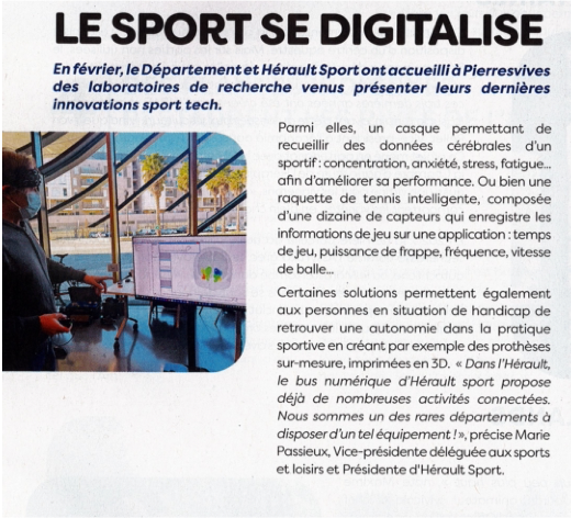 EuroMov's tweet photo. Participation @EuroMov #Digital #Health #Motion @umontpellier @IMTMinesAles ▶️#neurofeedback 🧠🔁🗓️#SportNum 4° édition @heraultsport @La_Melee_Mtp https://t.co/lpVmN8yTv4