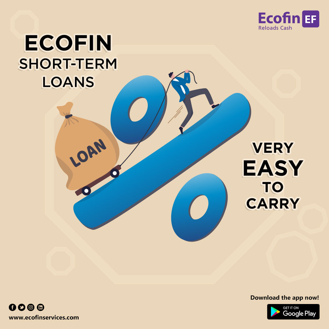 ecofinservices's tweet image. ECOFIN Short-Term Loans. Very Easy To Carry.
Download the ECOFIN app bit.ly/3rEXUqH.
#shorttermloans #easy #tocarry #shortterm #onlineloan #emergencyfunds #personalloans #cashonline #ecofin.