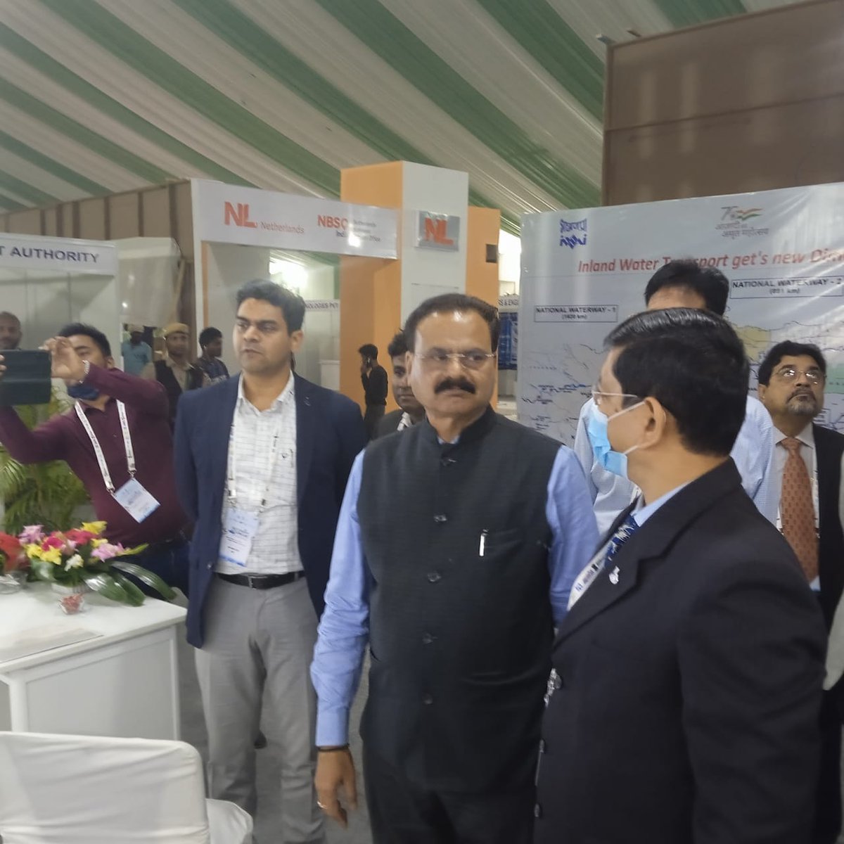 cslcochin's tweet photo. Assam State Government's Minister of Transport ,Industries and Commerce Mr.Chandra Mohan Patowary at Hoogly Cochin Shipyard Limited's stall at the Waterways Conclave 2022 at Dibrugarh, Assam. #Assam #WaterwaysConclave #CSL https://t.co/FPiG1agfAF