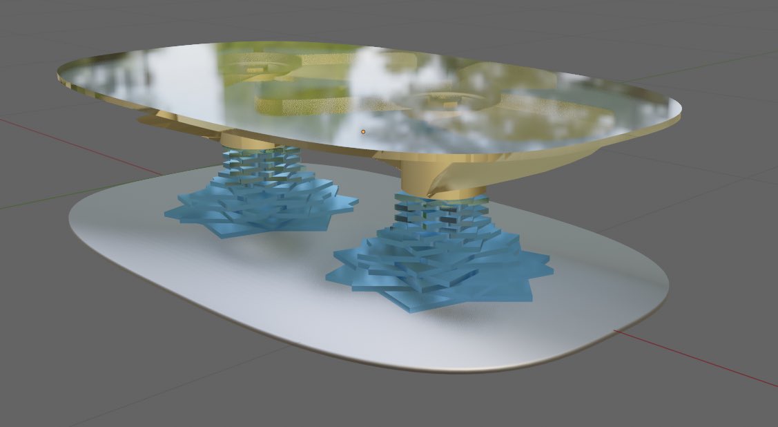 jroeloffs's tweet photo. Coffee table concept design. My first design using Blender. https://t.co/SdXmDhfTO1 #Blender3d #b3d #propellertable https://t.co/hYY5QvtLcf
