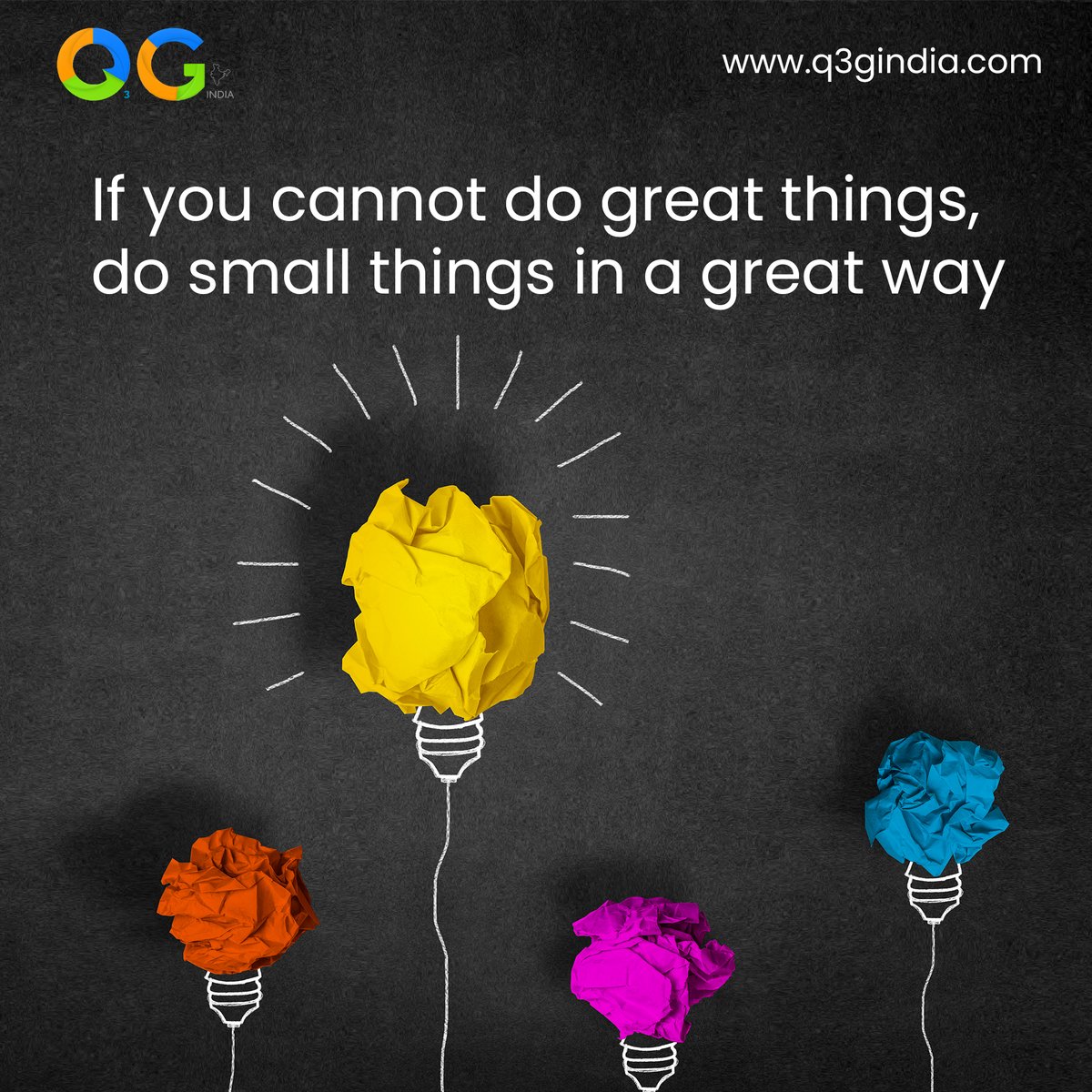Set small and realistic #goals that boost you up towards your bigger #targets!
.
.
#Q3GIndia #goal #wednesday #wednesdaymood #wednesdayvibes #WednesdayWisdom #wednesdaywisdom #wednesdaymotivation #wednesdayquote #achieveyourgoals #achievement #achievetargets