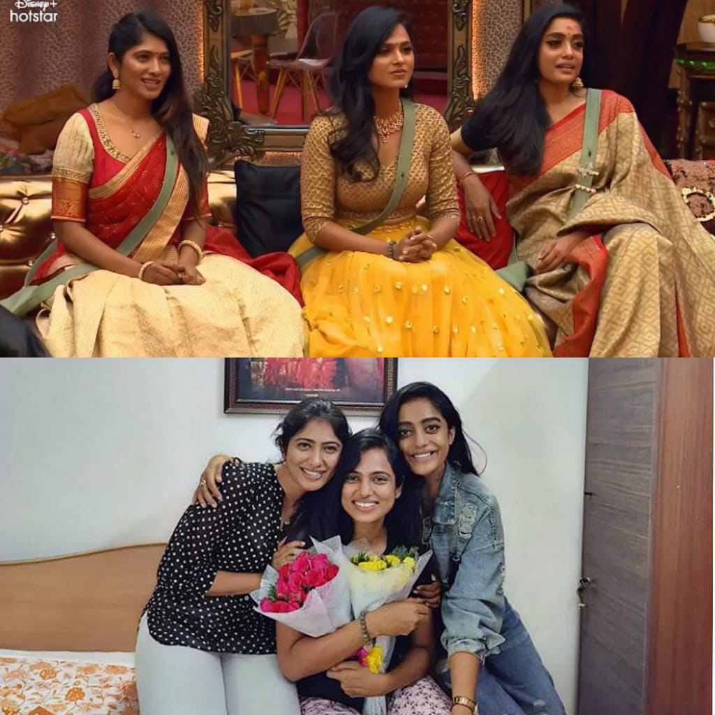 famithabanu0181's tweet photo. Awww these girls....🥺💕
Get well soon @iamramyapandian Frankie ✨
We are waiting for your dance pic with our kannamma @AbhiramiVenkat3 
Juls you're such a sweetheart @lianajohn28 ❤️

Queens of Biggboss ultimate 🌟
#abhirami #ramya #julie #BBUltimate https://t.co/buSN9mI0Jx