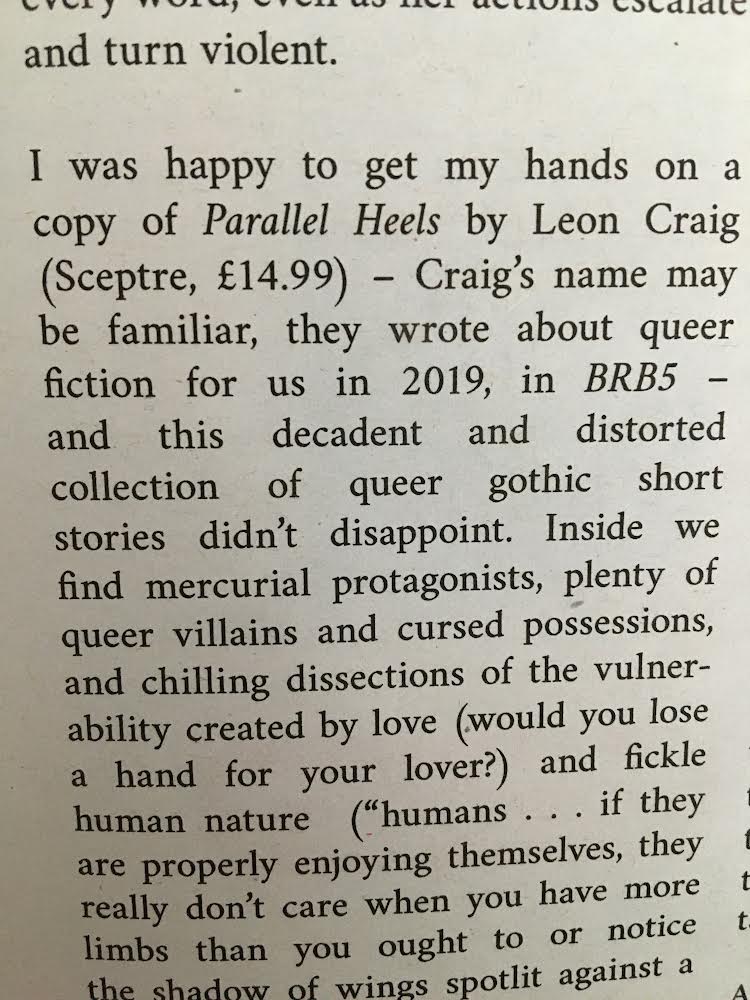 Thank you very much @michaelscaines for calling Parallel Hells ‘decadent and distorted’ in @BrixtonBooks