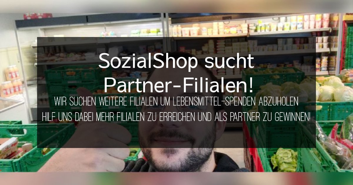 Arbeitest du im Lebensmittelhandel?

Hilf uns dabei mehr Lebensmittel zu retten und Bedürftigen zu helfen! Wir suchen nach weiteren Filialen in ganz Wien um Lebensmittel abzuholen.

Unser Obmann ist unter
06606220273
oder
sozialshop@sozialshop.at
erreichbar