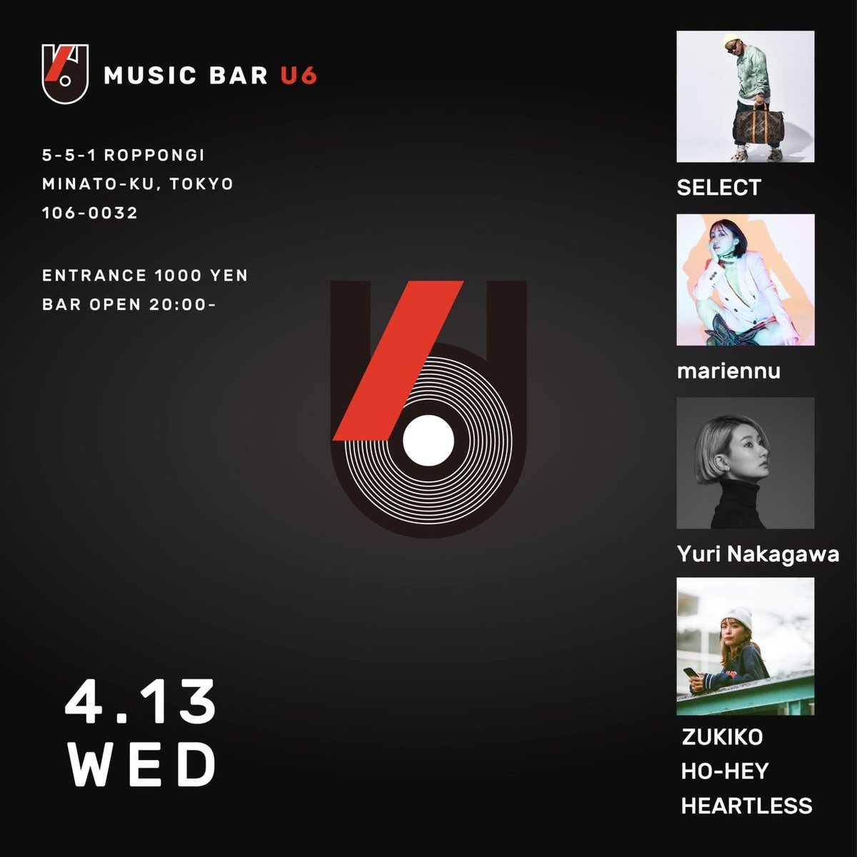 TONIGHT at 六本木U6
wz <a href="/mariennu4/">mariennu</a> @darayunya1