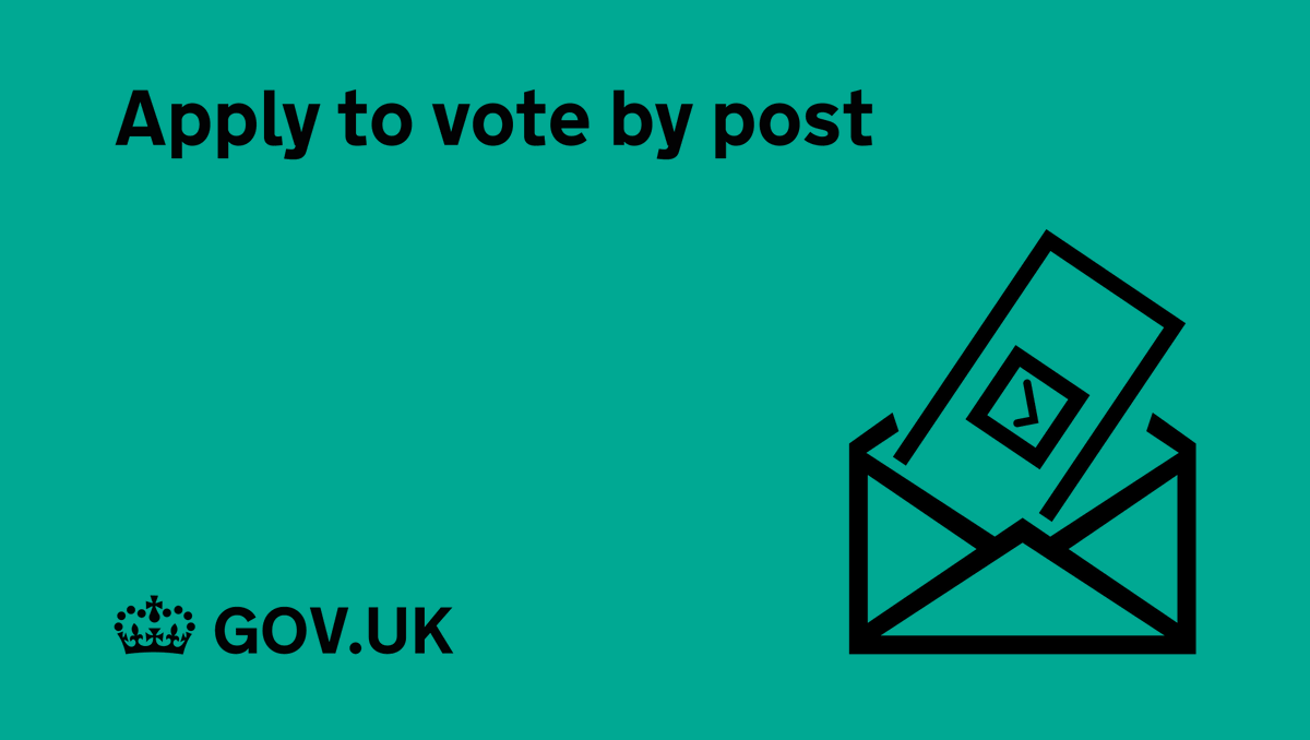 If you want to vote by post in the 5 May elections, your application must be received by 5pm on 19 April.

Get the details on how to vote by post here: gov.uk/how-to-vote/po…