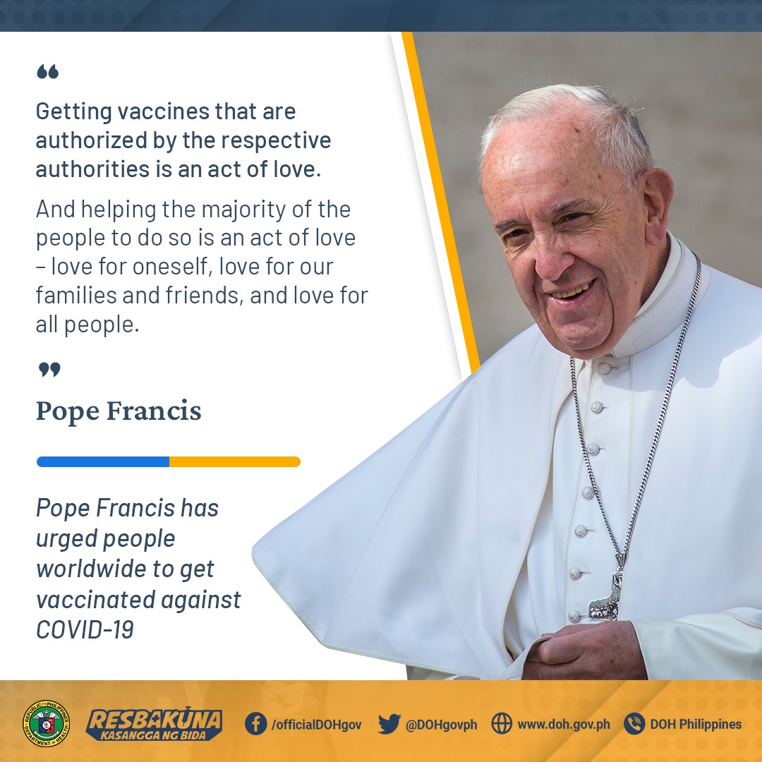 todobiranews on Twitter "Vaccination is an act of love 👨‍👨‍👧‍👦 Pope(00)