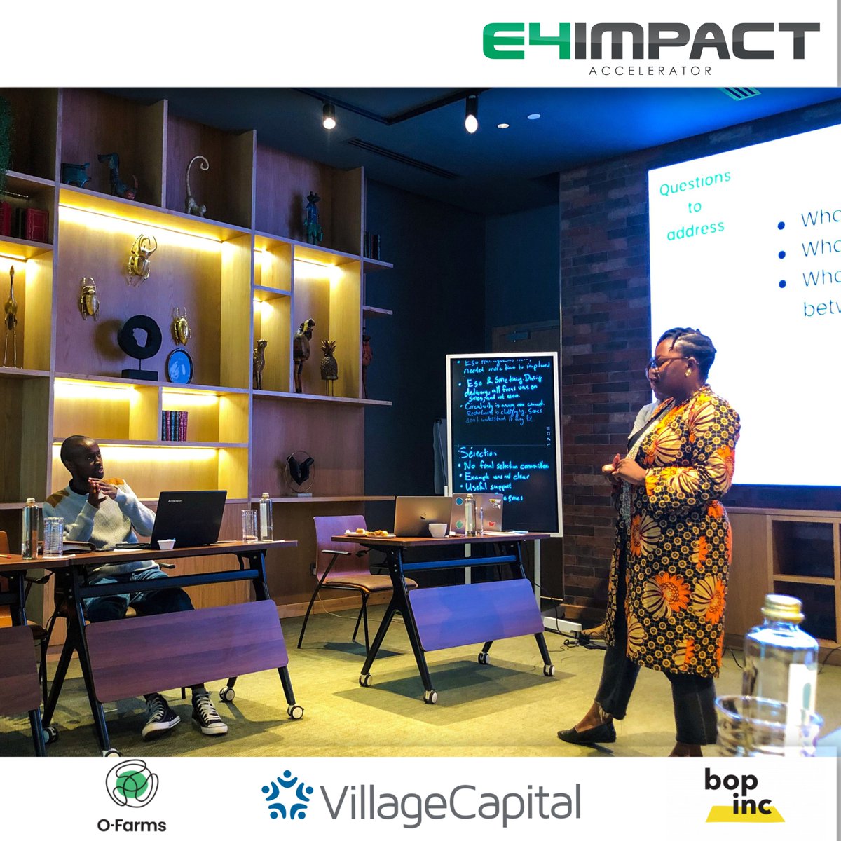 E4ImpactAfrica's tweet photo. Approach for E4Impact, Village Capital and Bop Inc to access the outcome of the first O-Farms Program Cohort. Addressing both challenges and successes, while planning how to successfully implement the upcoming O-Farms Cohorts.

#E4Impact #OFarms #Agricircularity #Nairobi #Kenya https://t.co/eU3geRZw8U