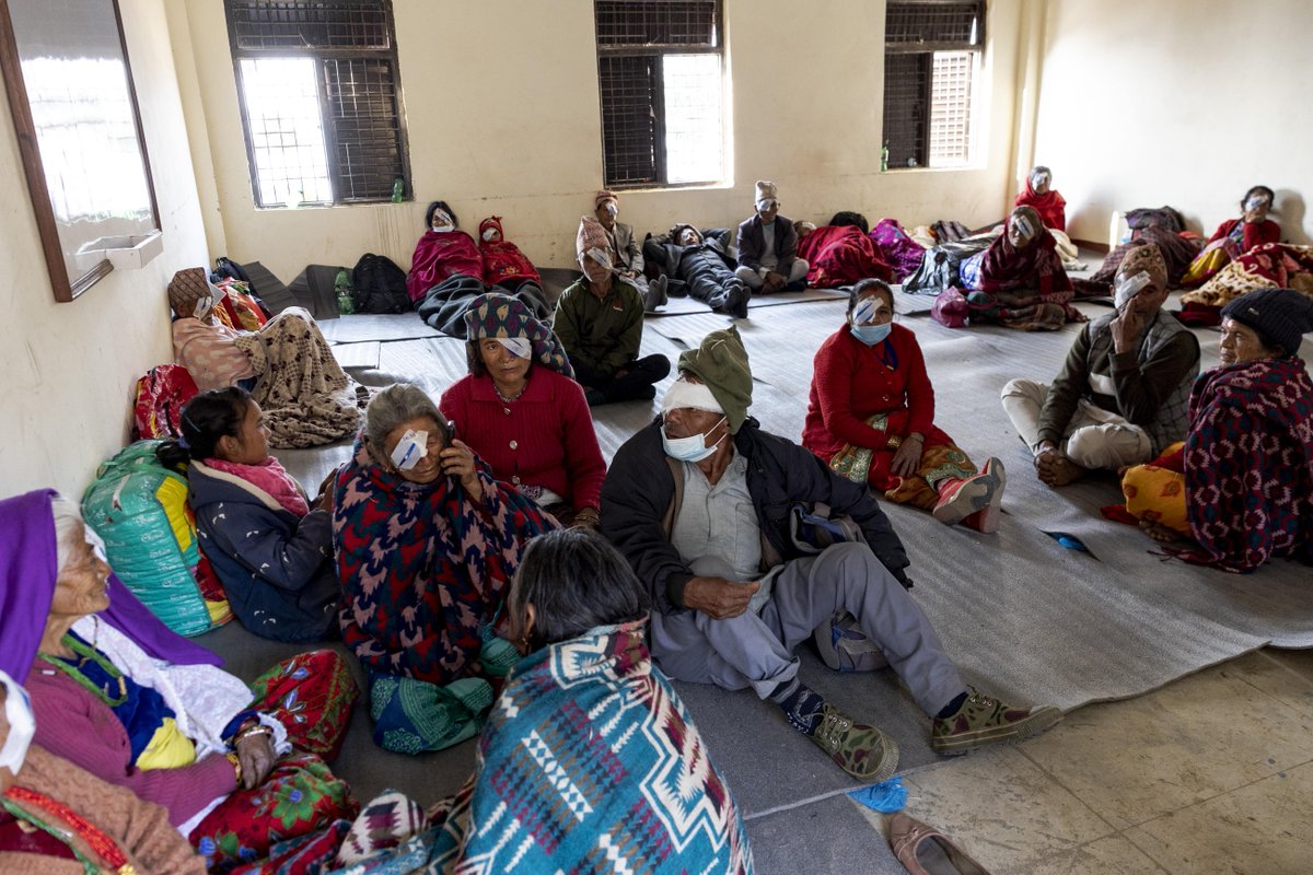 mrtejkohli's tweet photo. Patients rest after their #cataractsurgery at the #TejKohliandRuitFoundation microsurgical camp in #Doramba, Nepal. #TejKohliRuit #SeeingAgain #SecondChances #2030insight #TejTalks https://t.co/YSNYSmrW4O