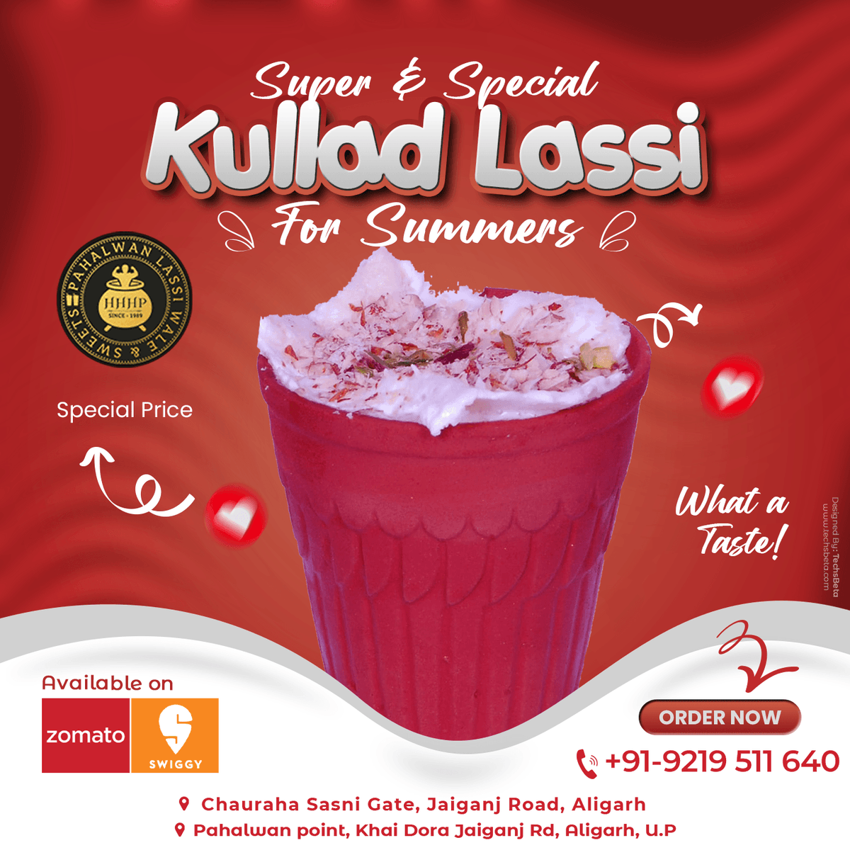 PahalwanLassi's tweet photo. 🥛#𝐊𝐮𝐥𝐥𝐚𝐝𝐥𝐚𝐬𝐬𝐢🥰
𝐃𝐨 𝐘𝐨𝐮 𝐋𝐨𝐯𝐞 𝐋𝐚𝐬𝐬𝐢?
 𝐂𝐨𝐦𝐦𝐞𝐧𝐭 𝐔𝐬🥂
𝐓𝐞𝐥𝐥 𝐮𝐬 𝐲𝐨𝐮𝐫 𝐅𝐚𝐯𝐨𝐫𝐢𝐭𝐞 𝐅𝐥𝐚𝐯𝐨𝐫 𝐰𝐞 𝐰𝐢𝐥𝐥 𝐚𝐝𝐝 𝐭𝐨 𝐨𝐮𝐫 𝐌𝐞𝐧𝐮. 
𝓢𝔀𝓲𝓰𝓰𝔂 𝓪𝓷𝓭 𝓩𝓸𝓶𝓪𝓽𝓸 𝓪𝓻𝓮 𝓐𝓿𝓪𝓲𝓵𝓪𝓫𝓵𝓮 
  #lassi #indianfood #lassishop https://t.co/QoWE9RlCvO