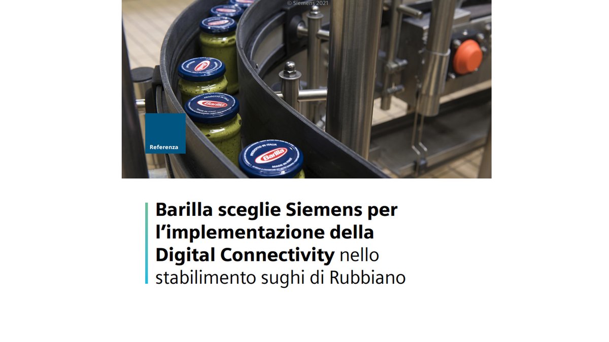 ZeroUnoWeb's tweet photo. La collaborazione IT e OT di Siemens trova spazio in Barilla https://t.co/nXjOxQvyUo https://t.co/b5acUJ7Tb1