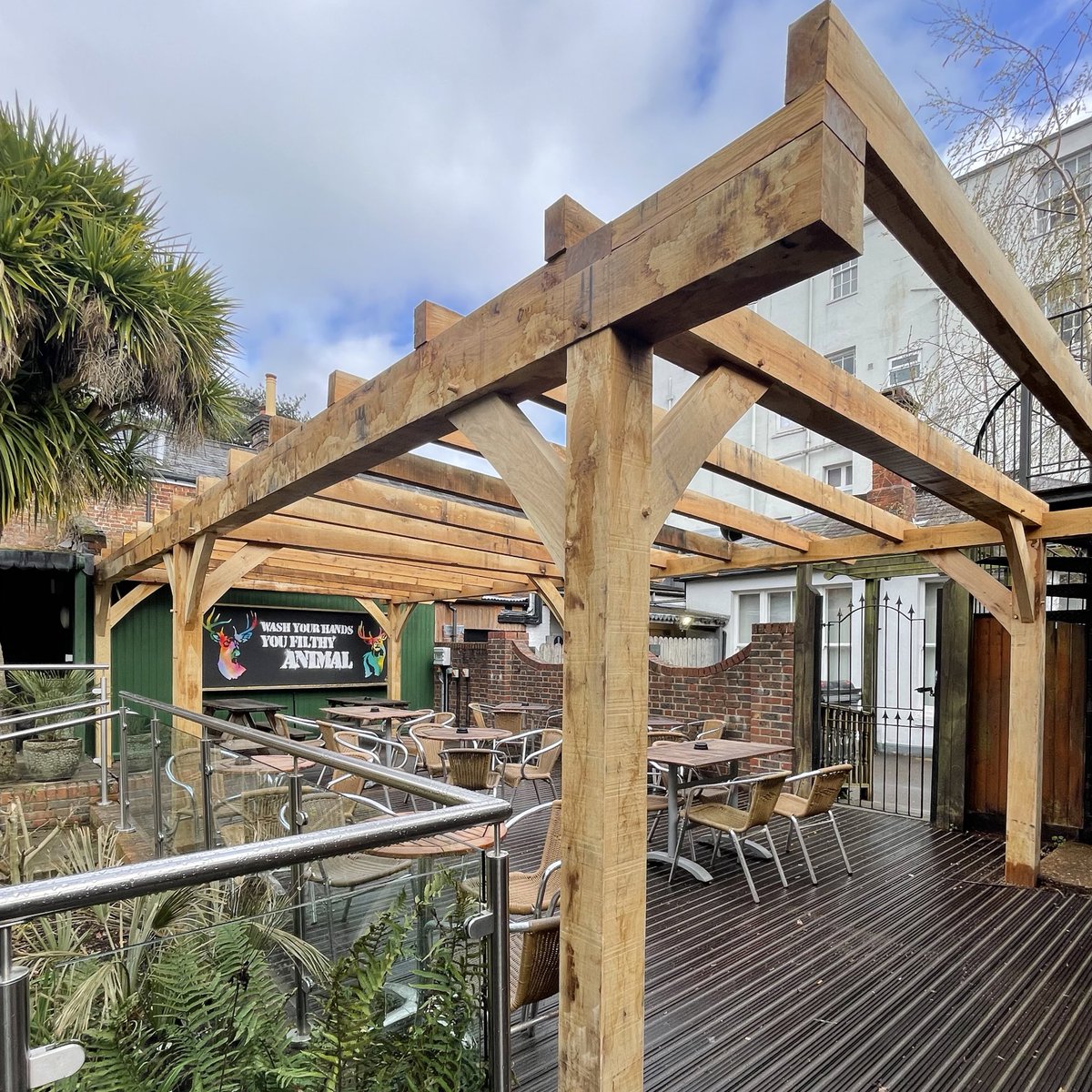 thebeaunash's tweet photo. We’re making progress in our garden! It’ll be the perfect place to enjoy all the lovely weather we’re going to get this summer (🤞) with a drink in hand 🍻 we are open all week Mon-Thurs 12-11pm, Fri &amp; Sat 12-12am and Sunday 12-9pm! #tunbridgewells #thebeaunash #pub https://t.co/UMbfqZrum4