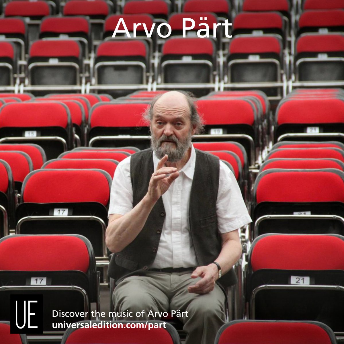 Far beyond the boundaries of the musical world, Arvo Pärt has become a synonym for inwardness and spirituality. His uncompromising search for truthfulness has led him to find a language that is understood and loved worldwide.

universaledition.com/part

#ArvoPärt #UniversalEdition