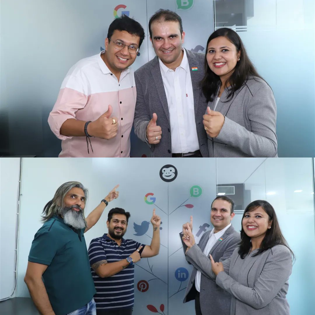 MyMonkeyAds's tweet photo. 1/6 Glimpse of Monkey Ads New Office Opening Ceremony
Monkey ने लगायी #Challang to a newer, bigger & better office space.
We are sincerely thankful to our clients, friends, and family for their kind presence, for their digital connect and for blessing us with their best wishes. https://t.co/LASjSAp17W