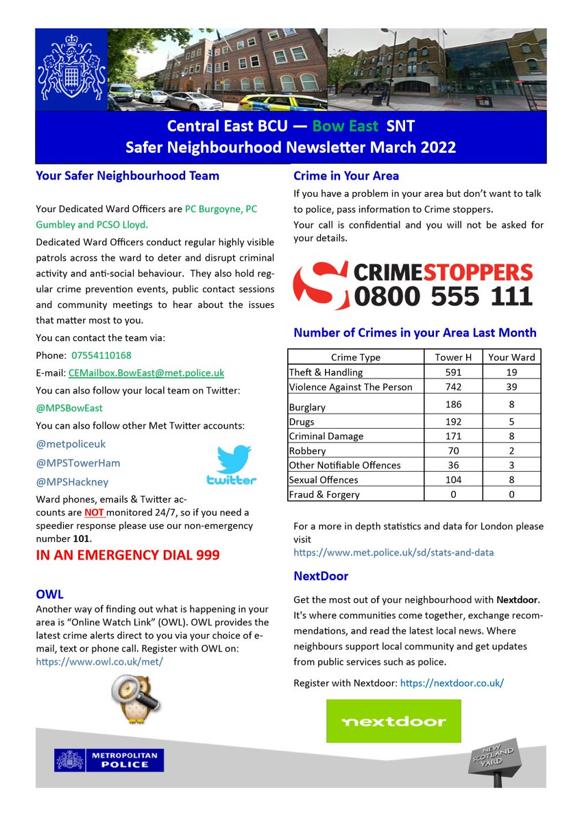 Tower Hamlets Crime Watch tweet media
