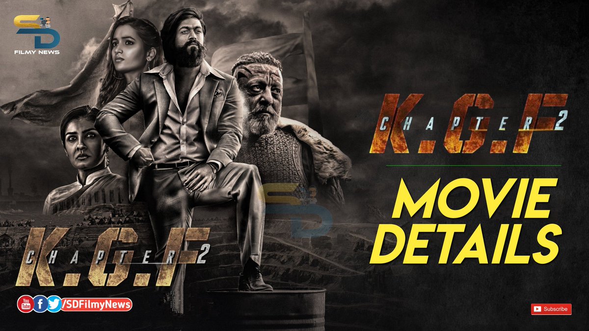 SDFilmyNews's tweet photo. K.G.F (Chapter 2) - Movie Details |
Full Video Link :- https://t.co/1kQ6o2MZAz
@TheNameIsYash | @duttsanjay | @prashanth_neel | @SrinidhiShetty7 | @TandonRaveena | @hombalefilms | @excelmovies |
#KGF2 #KGFChapter2 #KGFChapter2onApr14
#SDFilmyNews https://t.co/tNo6xYbU1F