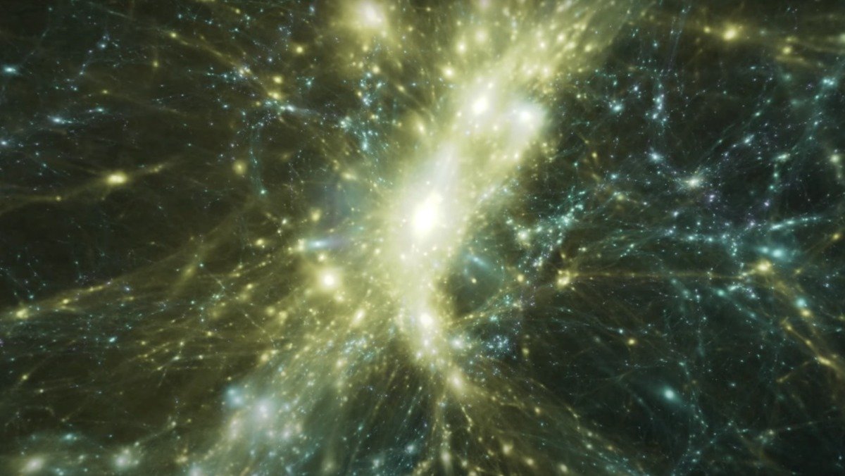 Netexplo's tweet photo. 💫 You can now download the whole universe. 

No, really. Almost.

Uchuu (meaning "outer space" in Japanese) is the largest and most realistic simulation of the universe to date. A "virtual twin" that an international team of researchers made freely available to everyone. https://t.co/RcLES0zhaW