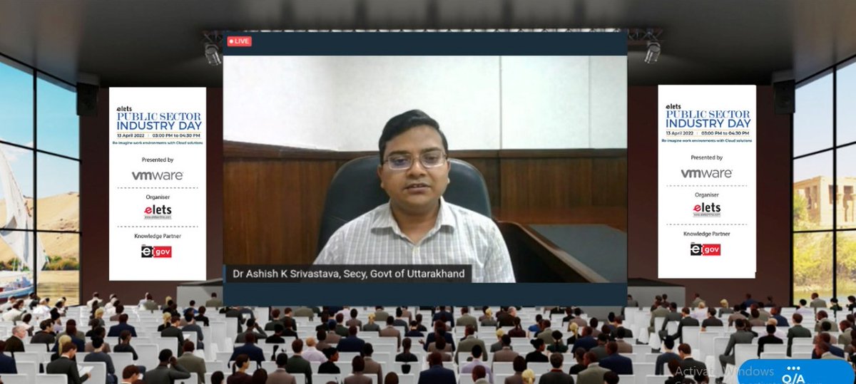 egovonline's tweet image. #Livenow: Dr. Ashish Kumar Srivastava, Additional Secretary (IT), Department of IT, Uttarakhand: &quot;In Uttarakhand, we are trying to make e-governance inclusive for all.&quot;

Watch here: bit.ly/3rbOiG2

#CloudForGov #PublicSectorIndustryDay @VMware