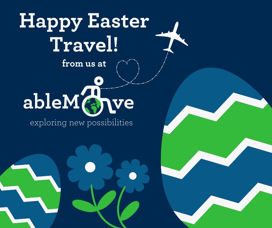 ableMoveUK's tweet photo. Wherever or however you’ll be travelling this weekend, the team at ableMove would like to wish you all a Happy Easter! 🐣♿️✈️ #ableMove #HappyEasterTravel #DisabilityTravel #HolidayMode #AviationFlying #DisabilityAwareness https://t.co/lWRxcEvjF4