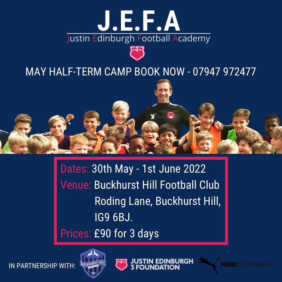 Charlie Edinburgh (@charliedinburgh) on Twitter photo Donβt miss out on what is set to be a fantastic football experience for your child <a href="/_JEFootballAcad/">Justin Edinburgh Football Academy</a> Donβt miss out on what is set to be a fantastic football experience for your child <a href="/_JEFootballAcad/">Justin Edinburgh Football Academy</a>