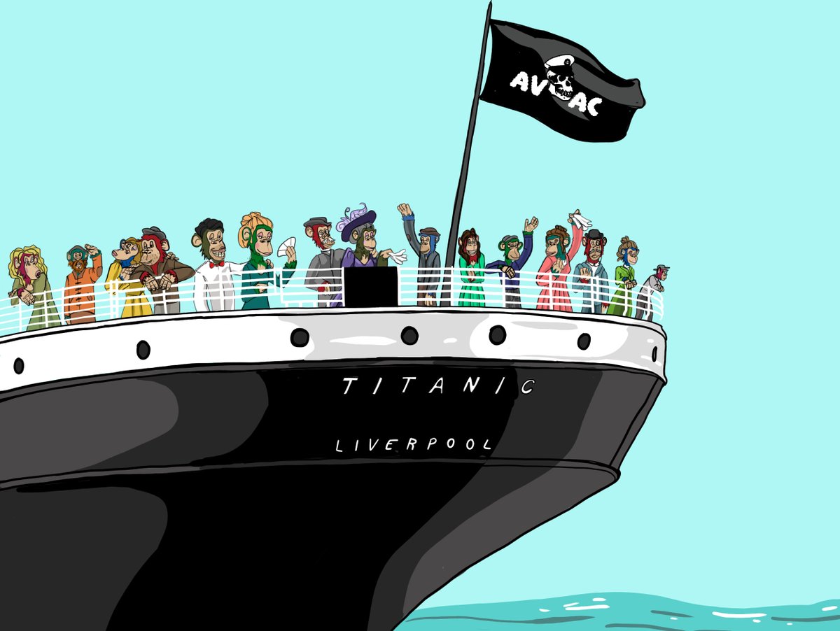 At Exactly this time, 110 Years Ago, The RMS Titanic sank after hitting an Iceberg in the Atlantic Ocean. 

1635 of Her Passengers Died. 

Let us remember them all by posting photos of our AVAC Apes below, and pay tribute to the Crew &amp; Passengers of the Voyage which inspired us
