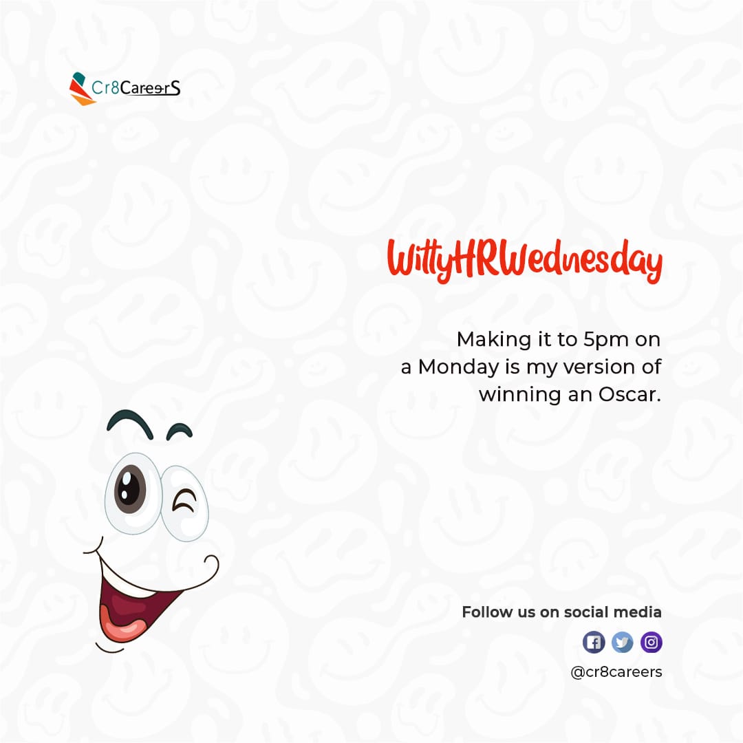 cr8careers's tweet photo. Leaving work at 5PM is difficult when you have a lot to do at the office, but the benefits are undeniable if you can make it actually work for you. #WittyHRWednesday > #Cr8Careers

🚦 #Oscar #leavingworklate  #benefit #winners #winning #lateatwork #professional #employee #workers https://t.co/udkekyCev5