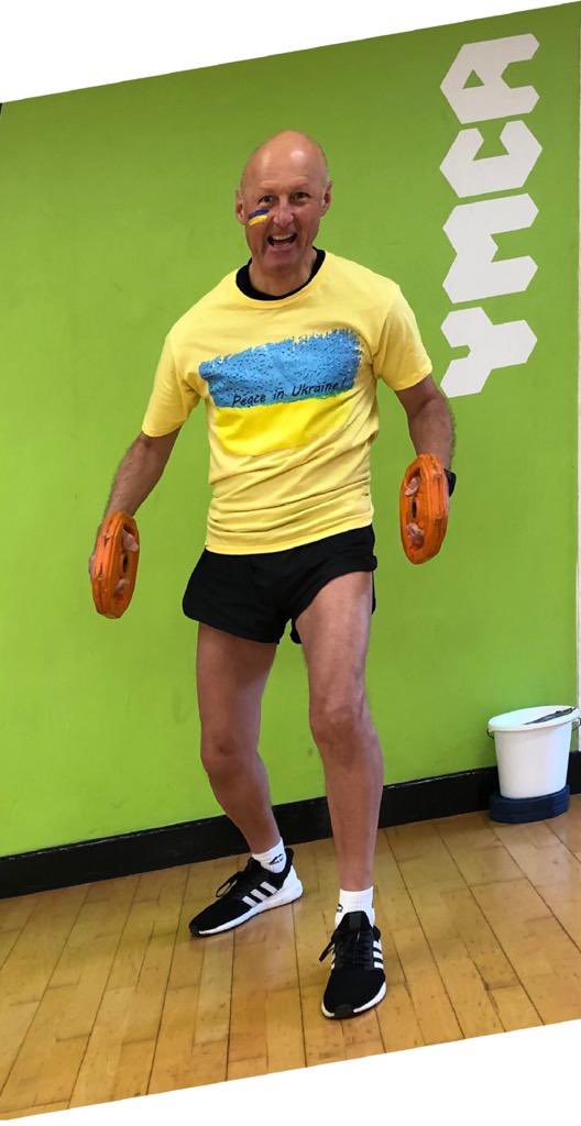 Congratulations to Club Coach Paul King who has now raised almost £2000 for #YMCAUkraine Paul has completed 27 regular classes and 5 pop up classes in a week. Amazing!