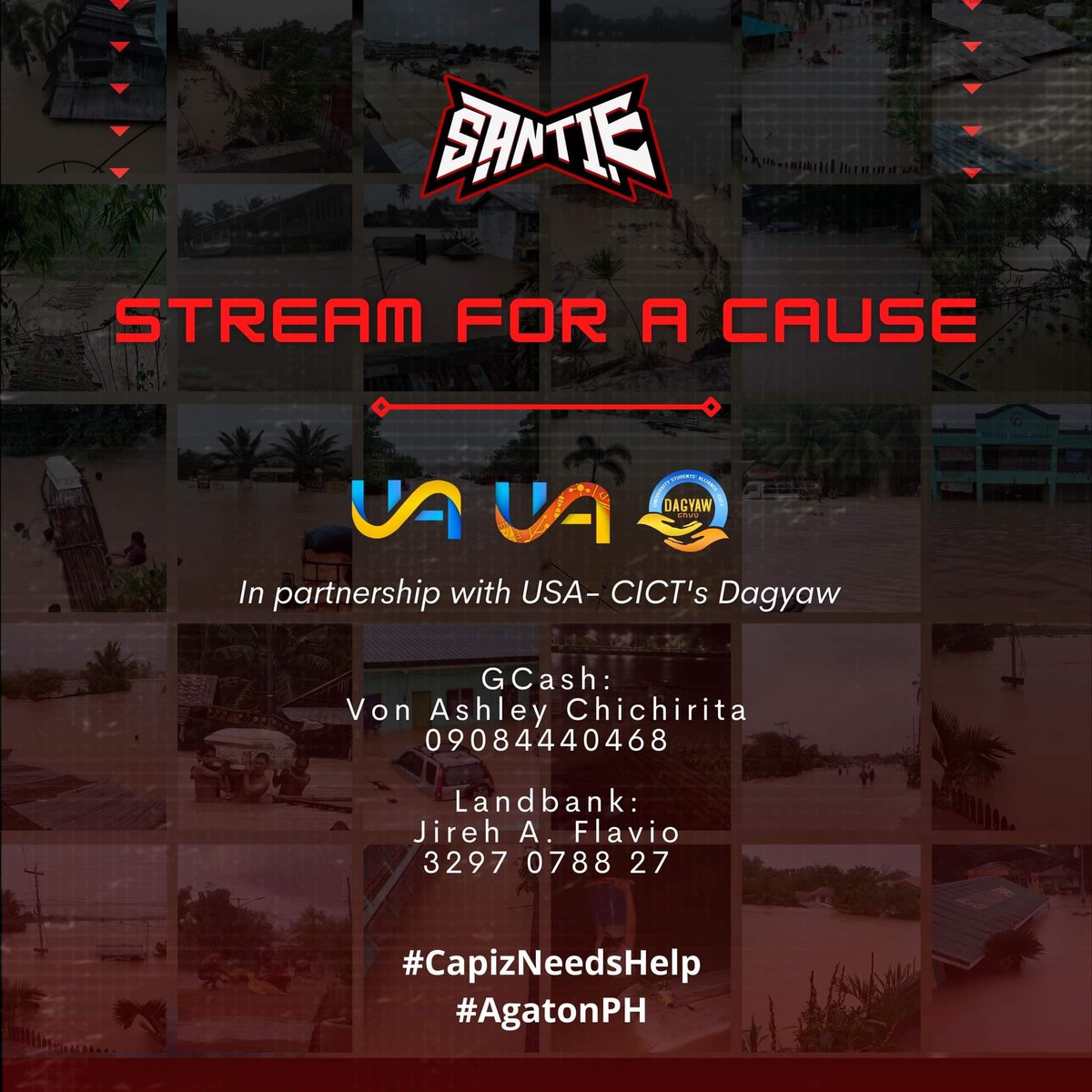 SantieMagcalas's tweet image. Samahan niyo po ako mamaya at 9PM sa FB page ko, mayroon tayong stream for a cause para sa mga kababayan ko sa Capiz.

Kahit simpleng share o panonood lang mamaya ay malaking tulong na po.

#CapizNeedsHelp
#AgatonPH