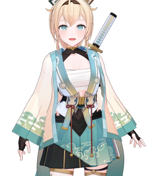 ・データ整理、細かな調整等
・通常衣装の袖、裾物理変更
競泳水着好きな人が多そうで良かったです～🤗
無駄にメイン部分と緑の部分を分けて消せます

裾物理はもう少し動くようにしました
袖はひじから先を物理に変えました
袖親ボーンがあるのである程度ボーンで動かせるので良いかなと思います 