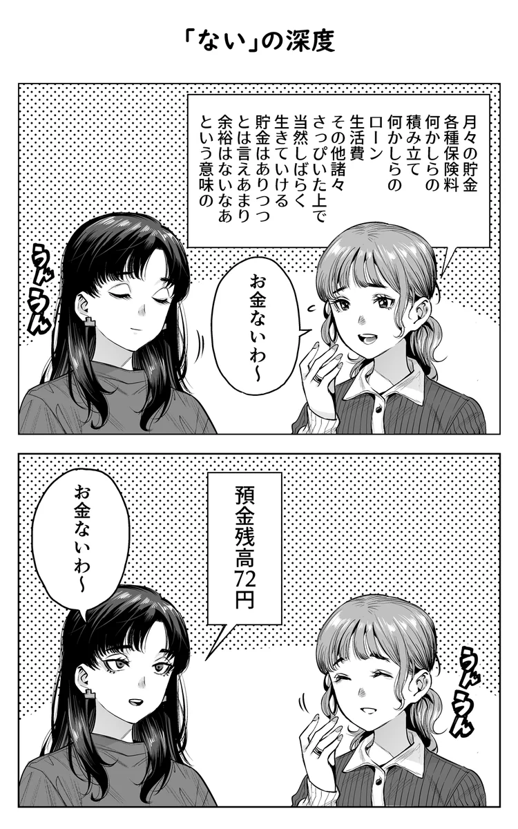 20代の時の話！「お金ないわ～」の表現に友達とズレが…
