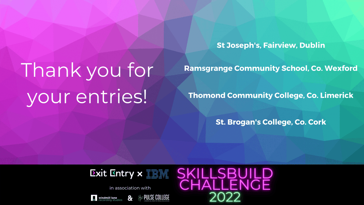 There's less than a month left to enter the Exit Entry x <a href="/IBM/">IBM</a> SkillsBuild Challenge! 

We are thrilled to see students from so many different DEIS post-primary schools getting their entries in for the competition.

Get involved -> exitentry.com/competition.ht…

#SkillsBuild