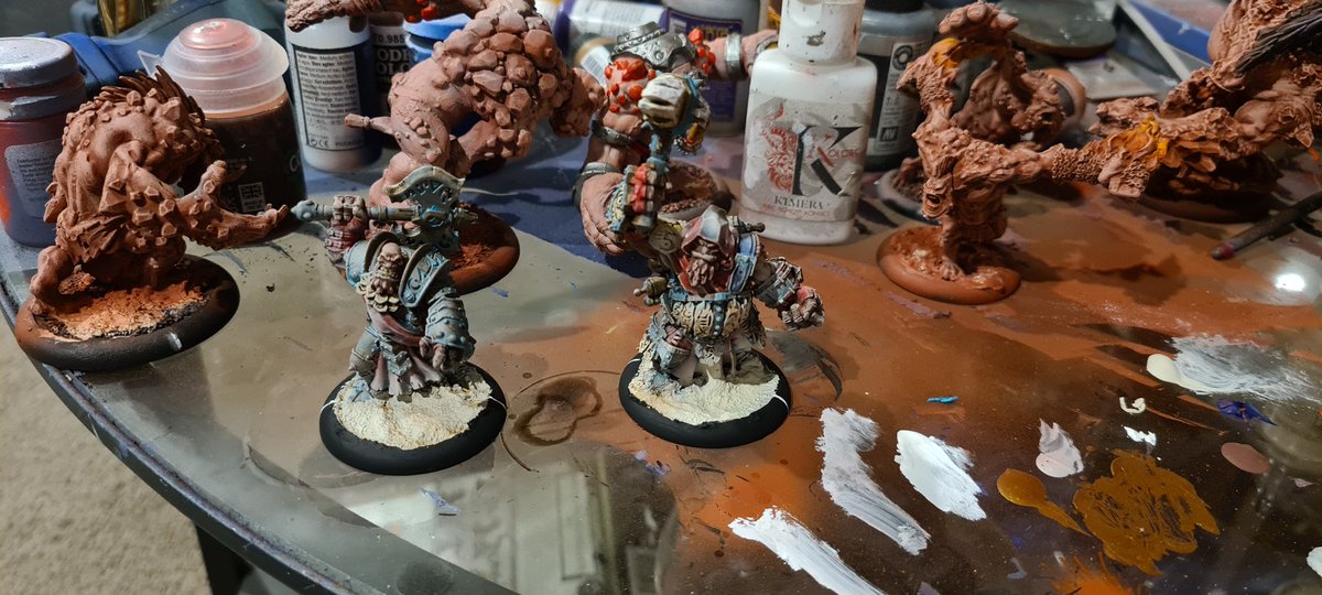 gigantorjosh's tweet image. Got a few models started today. 
But only 2 painted. 
#trollbloods #hordes #warmachine