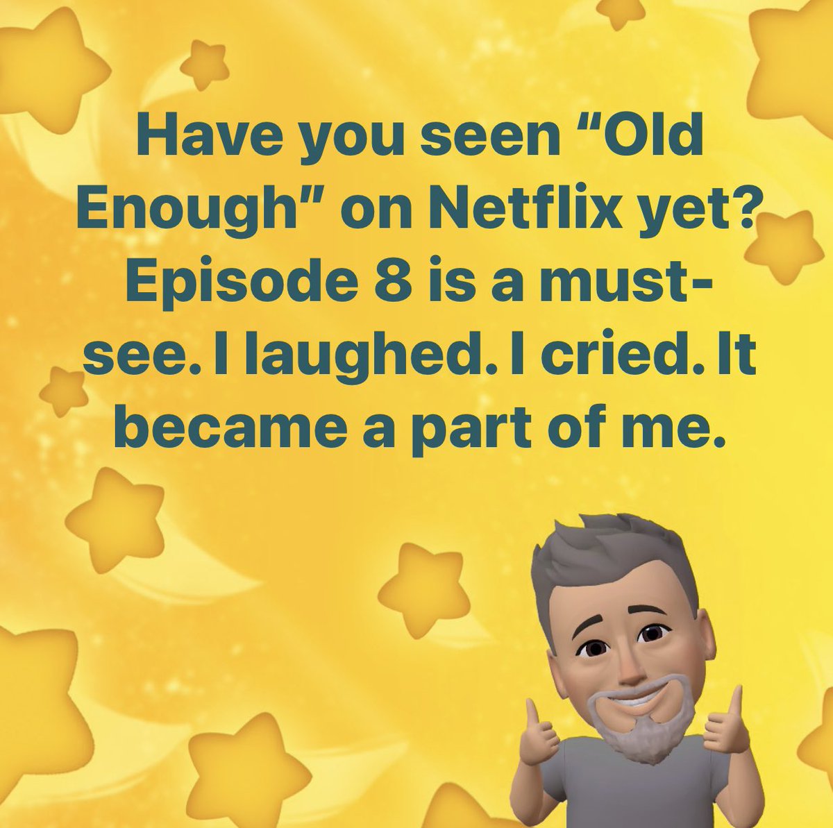 EdUyeshima's tweet photo. #OldEnough #Netflix https://t.co/DaW6wd8EIR