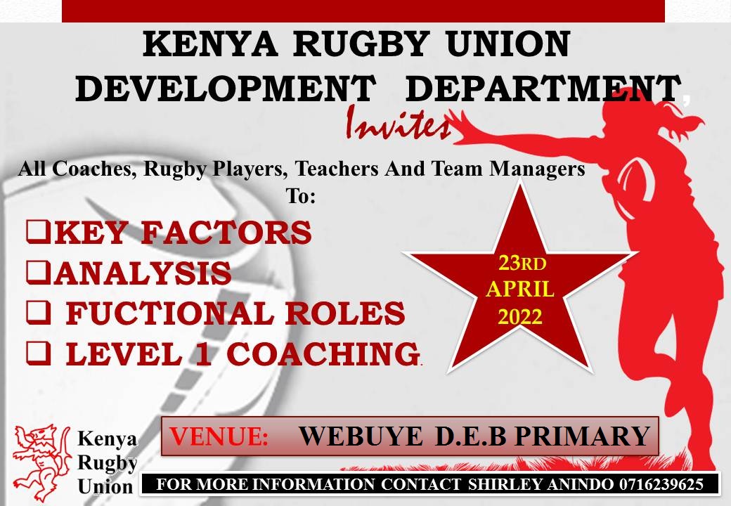 WEBUYERFC's tweet photo. @OfficialKRU development department will be hosting a level coaching training in Webuye on 23rd April if interested get in touch With Shirley  Anindo 0716239625 Regional Development Manager Western. @VoomaApp @Jkhaoya @WebuyeNews https://t.co/tddn4Igheh