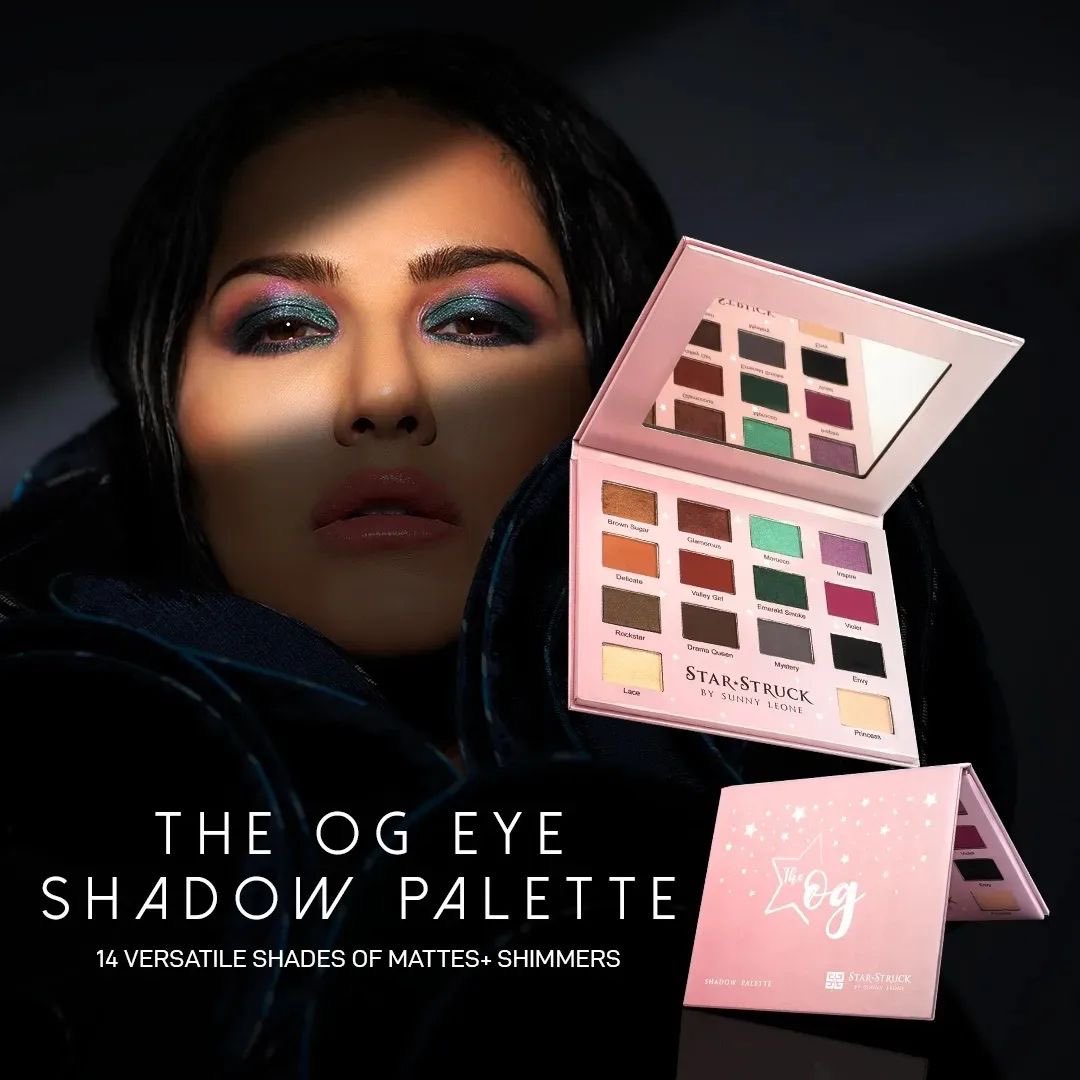 SunnyLeone's tweet photo. Mesmerizing finishes that ranges from Mattes to Shimmers. 
This Shadow Palette allows you to create different looks from Natural, Smokey-Eye to Pop.
Get the look on https://t.co/WjEl9mxSt2
.
#SunnyLeone #Cosmetics #EyeLook #Eyes #ShadowPalette #eyeshadow @StarStruckbySL https://t.co/uW89SqftEd